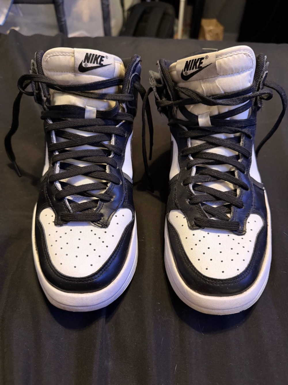 Nike Black and White High Top Sneakers